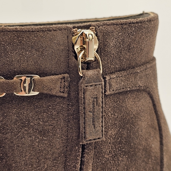 Salvatore Ferragamo Ghila Suede Ankle Boots - Picture 7 of 13